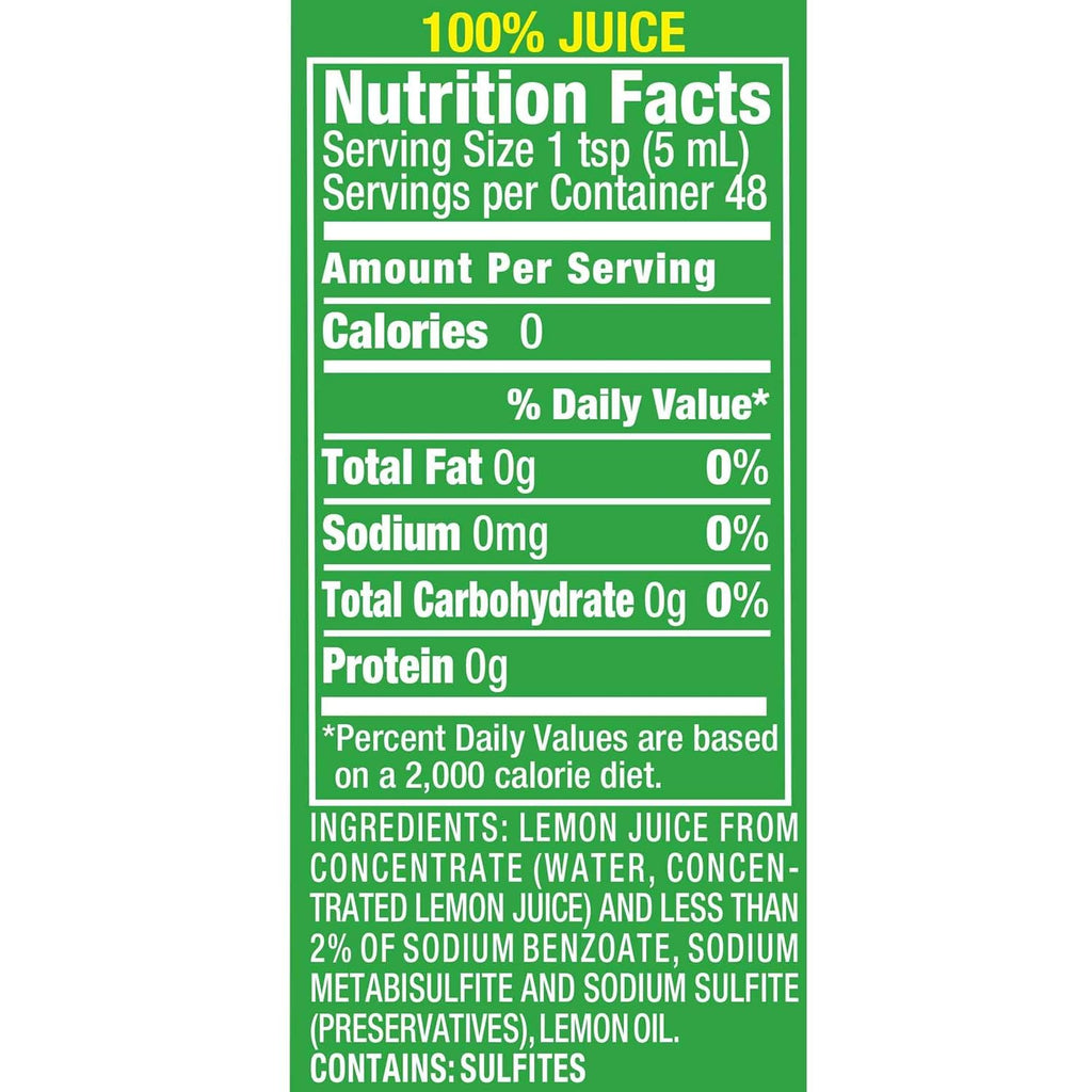 ReaLemon, 100% Lemon Juice, 8 Fl Oz Bottle