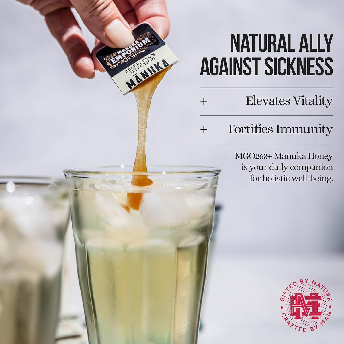 Manuka Emporium Raw Manuka Honey Packets MGO 263+ | 24 x 0.18oz Single-Serve Snaps | Certified Monofloral New Zealand Honey | UMF 10+ Equivalent | Travel-Friendly Superfood for Daily Wellness
