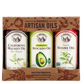 La Tourangelle, Favorites Trio of Oils - Roasted Walnut Oil, Avocado Oil, Toasted Sesame Oil, Gift Set, 8.45 fl oz (Set of 3)
