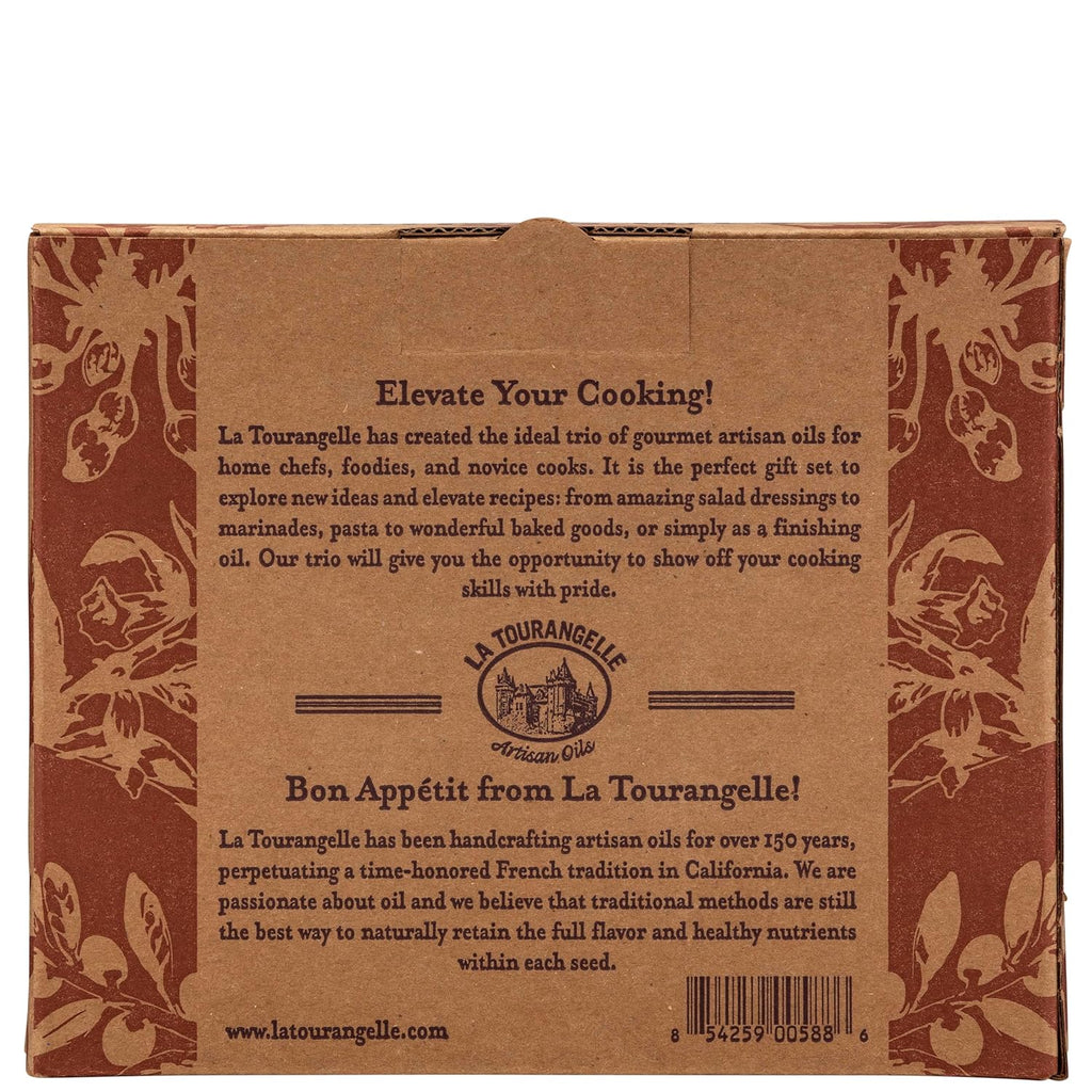 La Tourangelle, Favorites Trio of Oils - Roasted Walnut Oil, Avocado Oil, Toasted Sesame Oil, Gift Set, 8.45 fl oz (Set of 3)